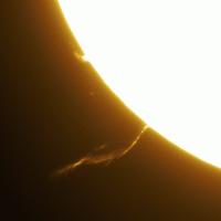 Large Solar Prominence Solar Prominence in Hydrogen Alpha